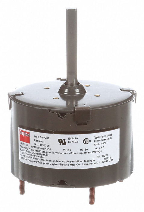 Motor 1/100 HP 1550 rpm 3.3 115V
