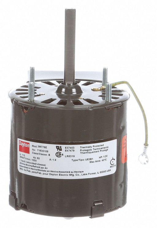 Motor 1/20 HP 1550 rpm 3.3 115V