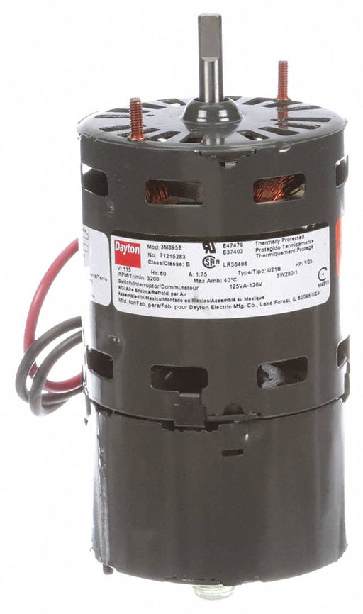 Drft Bstr Mtr Shd Pol OAO 1/25hp 3200rpm