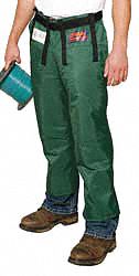 Chain Saw Chaps Green Nylon