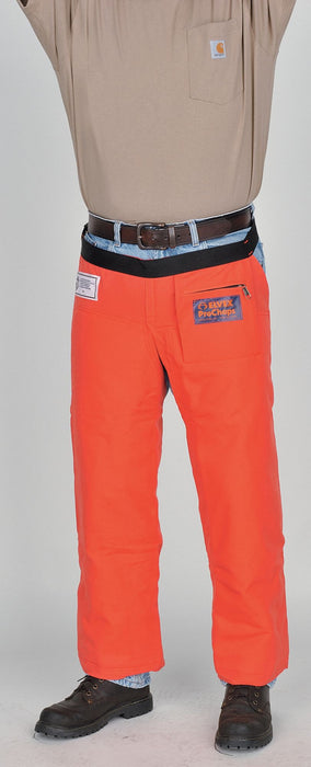 K7368 Chain Saw Chaps Orange Cordura Nylon