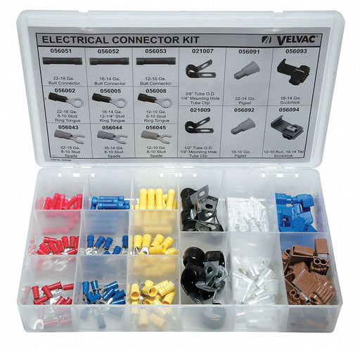 Crimp Conn Kit Cu Vinyl 22 AWG 10 AWG
