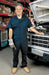 D2369 Short Sleeve Coverall 36 to 38In. Navy