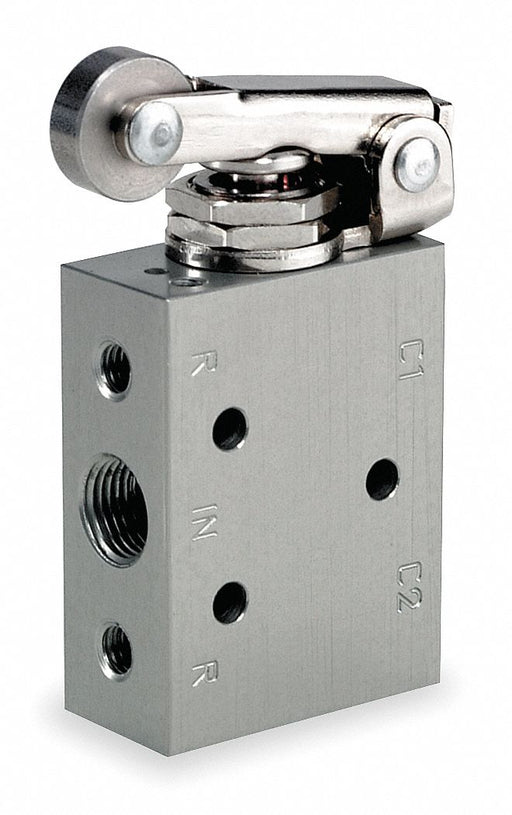 Manual Air Control Valve Roller Gray