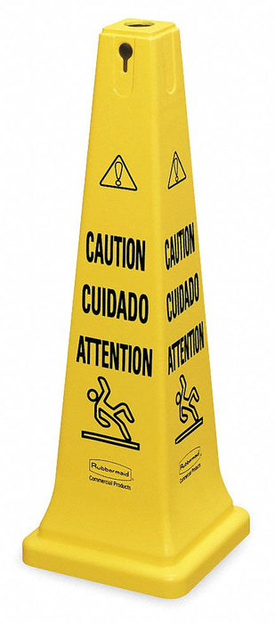 Safety Cone Yellow HDPE 36 in H