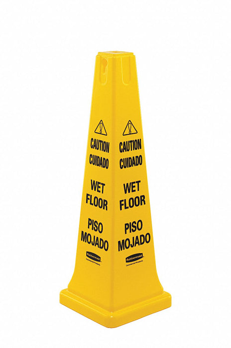 Safety Cone Yellow HDPE 36 in H