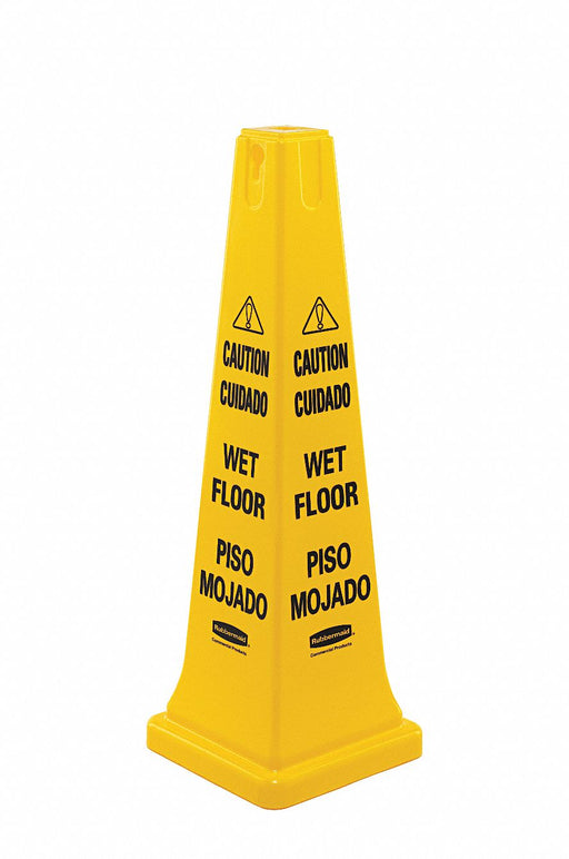 Safety Cone Yellow HDPE 36 in H