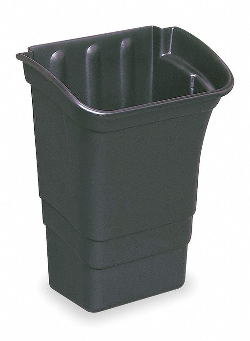 Refuse Bin 8 gal Black 12-1/8 in L