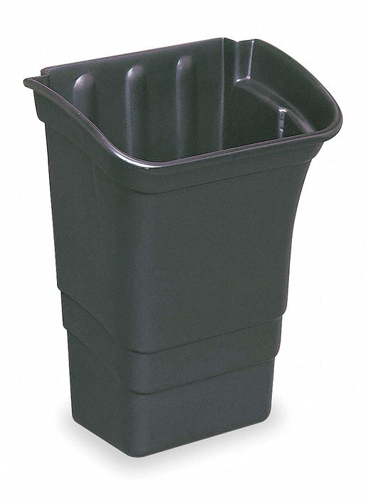 Refuse Bin 8 gal Black 12-1/8 in L