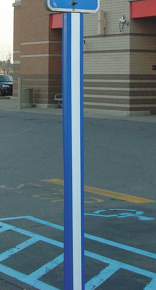 U-Channel Cover Blue/White 7 ft H