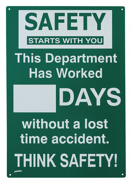 Safety Sign 20 in x 14 in Green