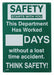 Safety Sign 20 in x 14 in Green