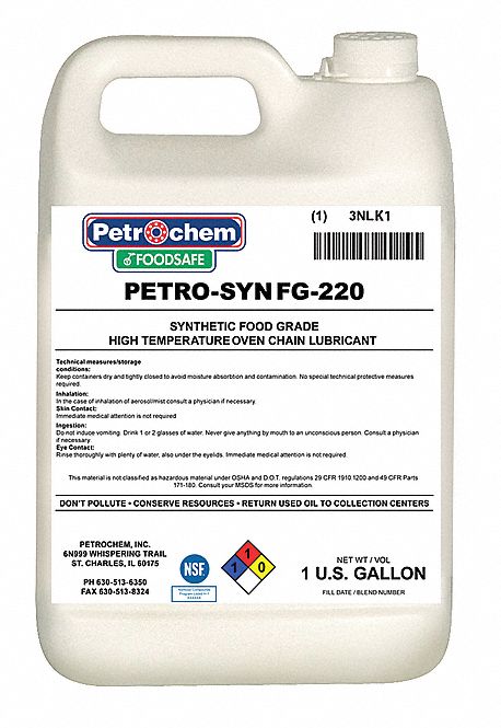 1 gal Jug Oven Chain Lubricant