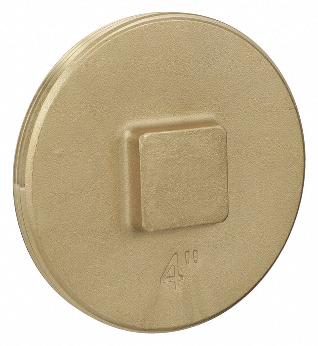Cleanout Plug 4 Brass 10 psi