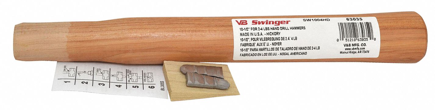 Drilling Hammer Handle 10 1/2 In Hickory