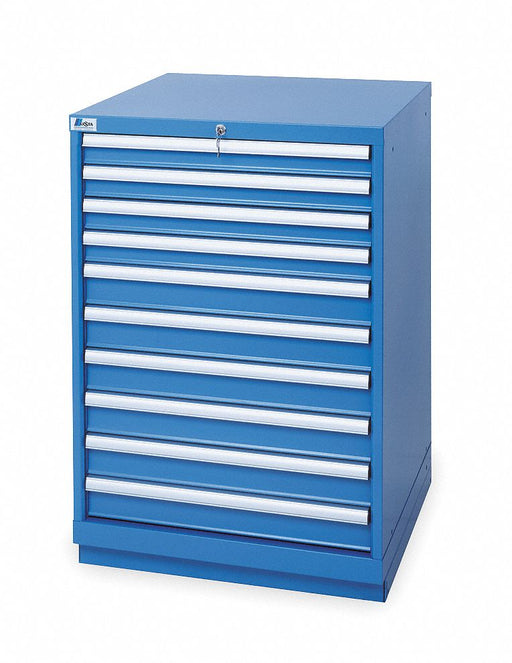 Mod Drwr Cab 41-3/4 H 10 Drwr Brght Blue