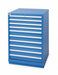 Mod Drwr Cab 41-3/4 H 10 Drwr Brght Blue
