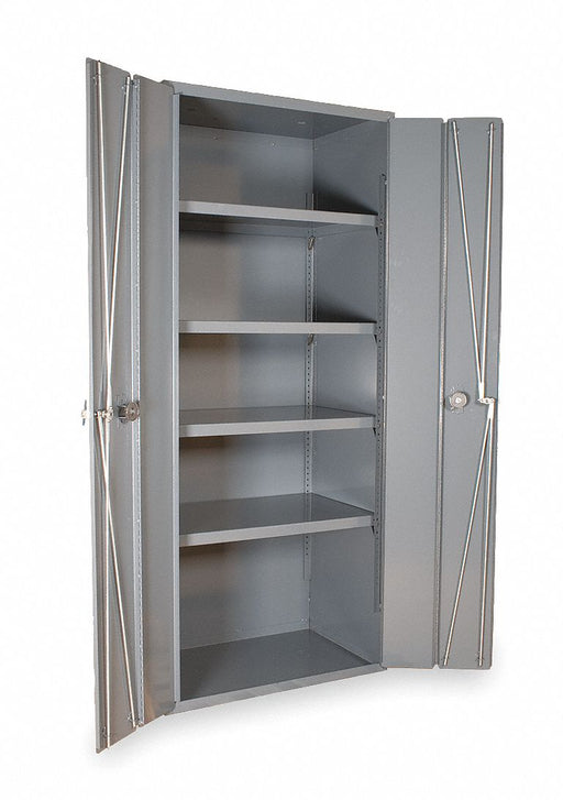 Storage Cabinet 84 x36 x18 Gray 4Shlv