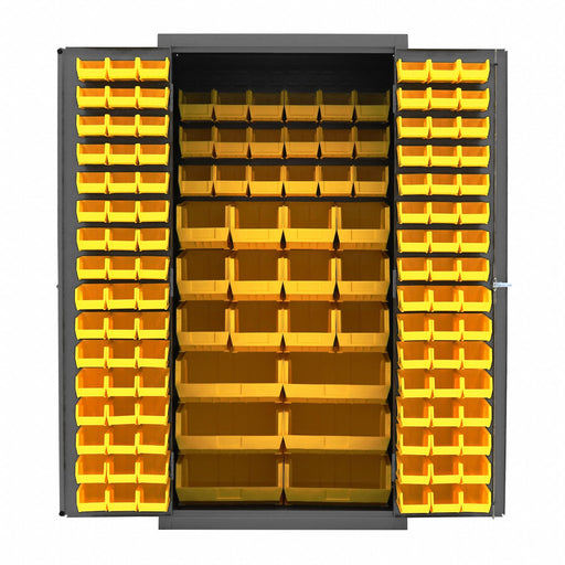 K4889 Bin Cabinet 72 x36 x24 Gray 132YlwBns
