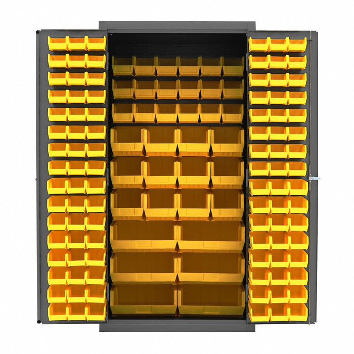 K4889 Bin Cabinet 72 x36 x24 Gray 132YlwBns