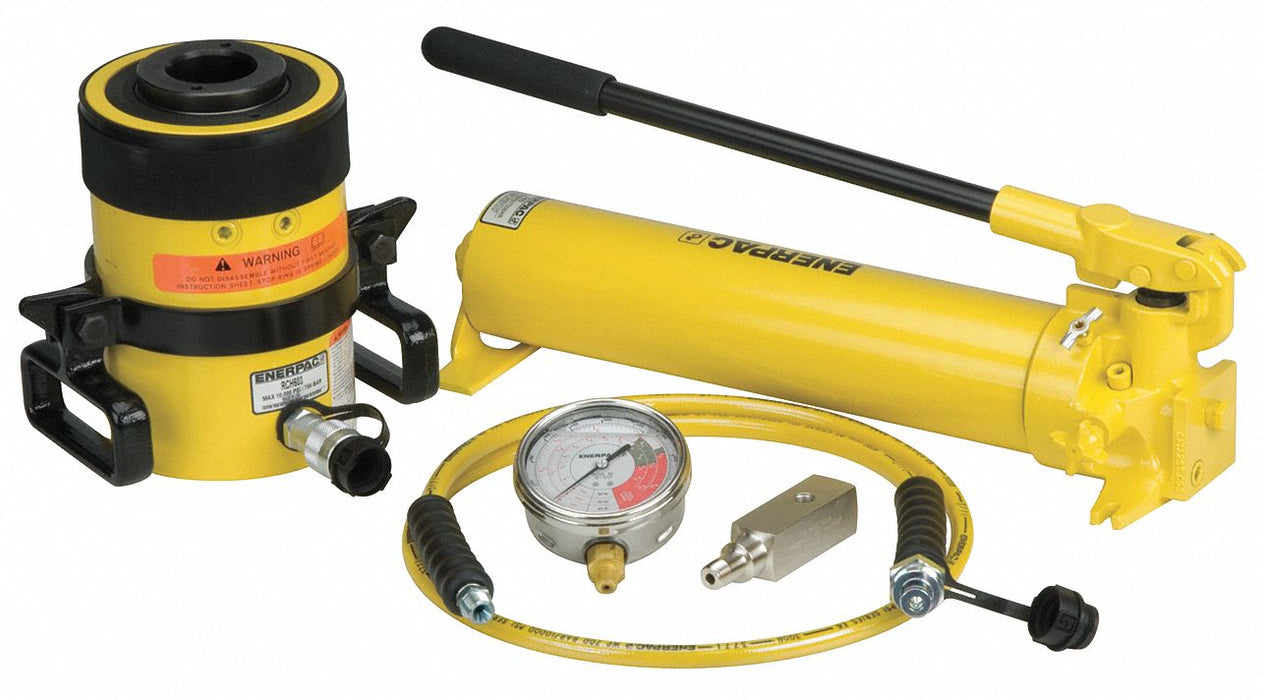 Hollow Hydraulic Ram and Pump Set