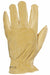 Leather Gloves Pigskin Shirred Tan L PR