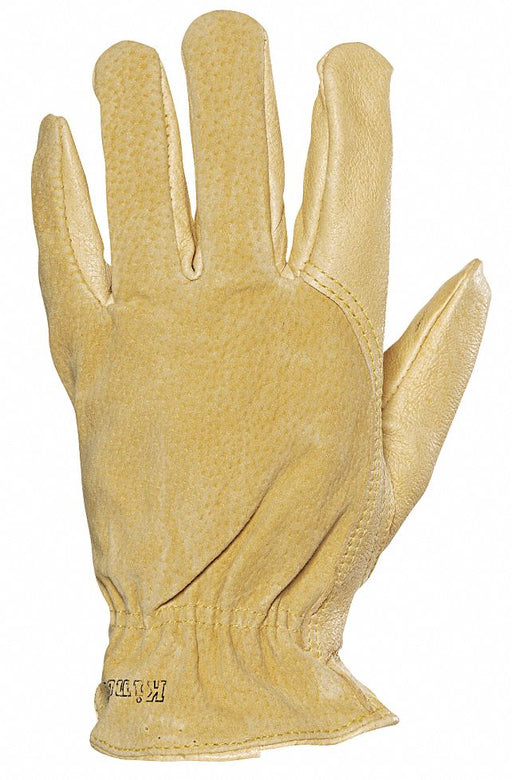 Leather Gloves Pigskin Shirred Tan M PR