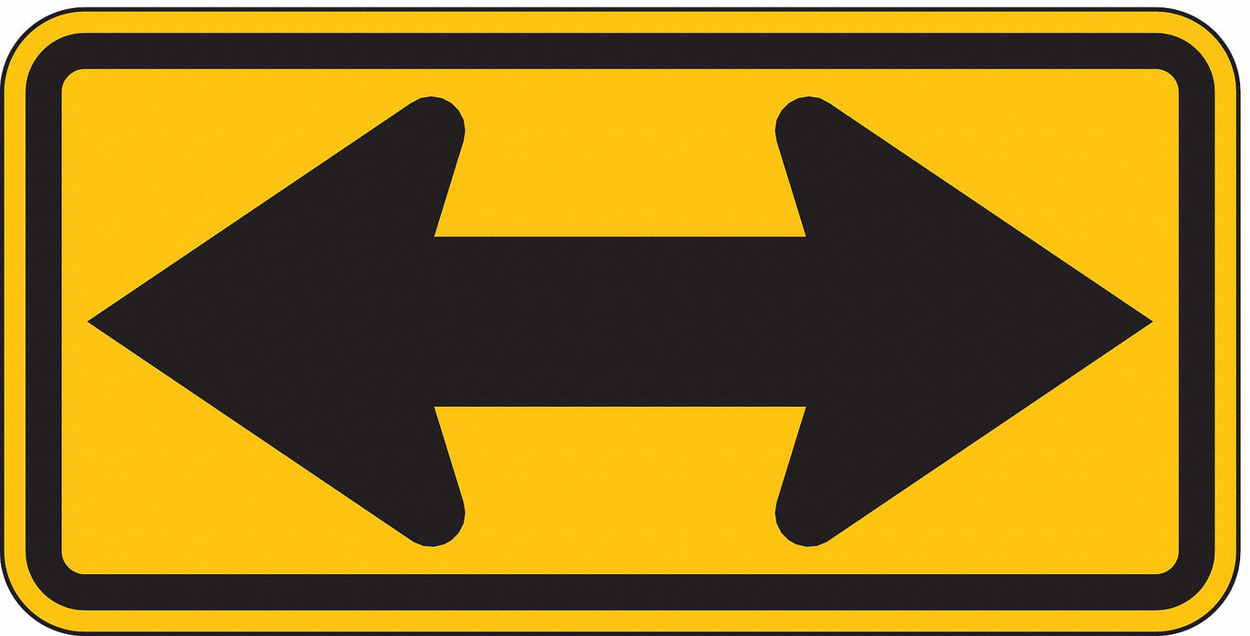 Traffic Sign 12 in x 24 in Yellow