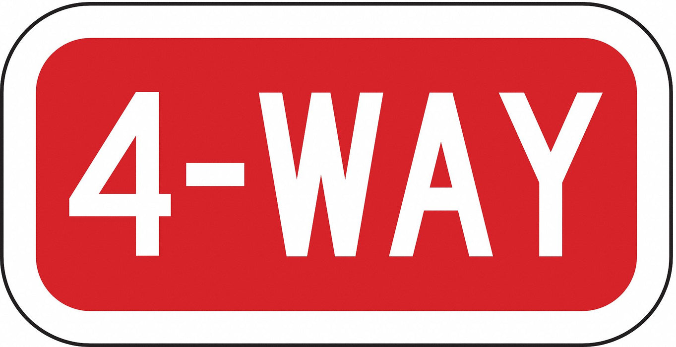 Traffic Sign 6 in x 12 in Red