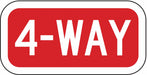 Traffic Sign 6 in x 12 in Red