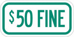 Fine Parking Sign 6 x 12 