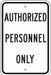 Rflctv Auth Personnel Sign 18x12in Alum