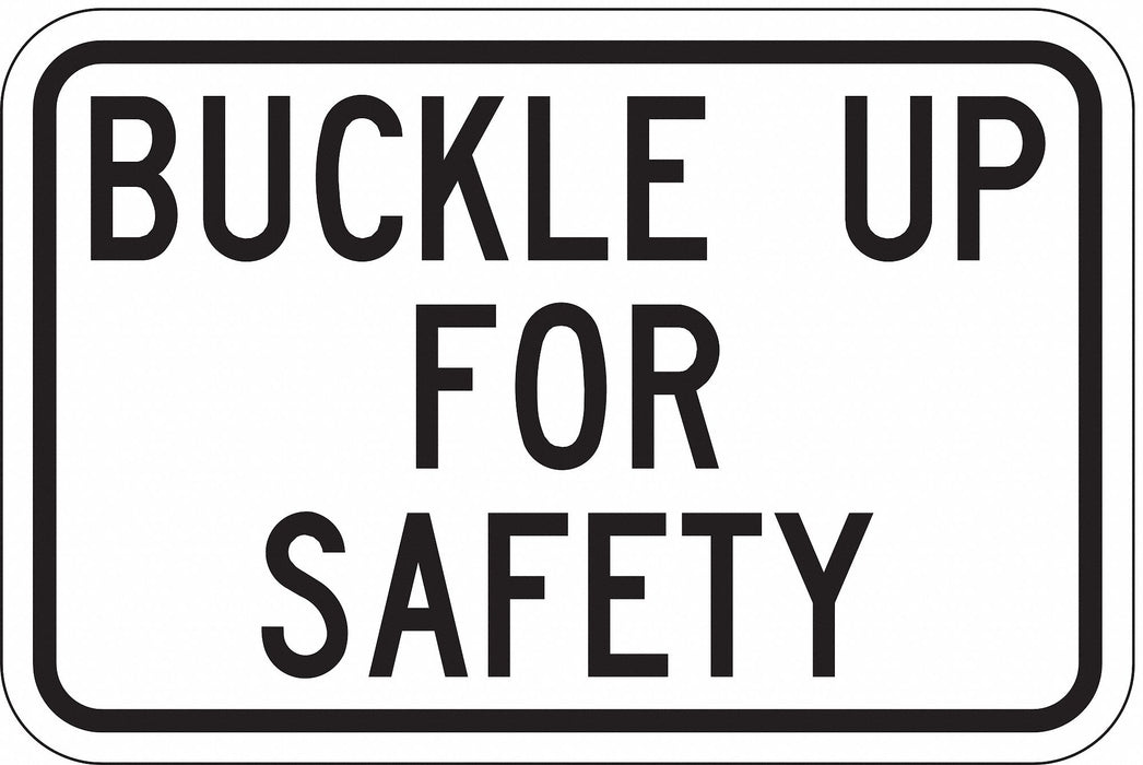 Traffic Sign 12 in x 18 in White