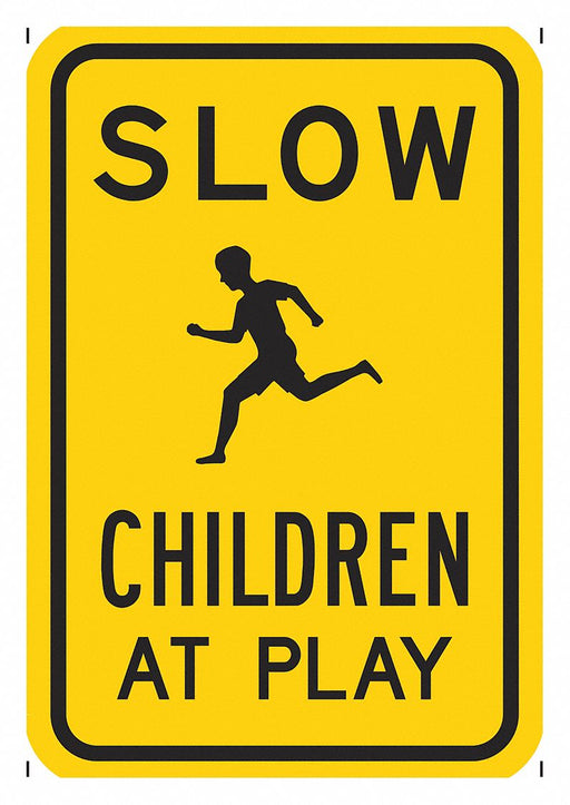 Traffic Sign 24 in x 18 in Yellow