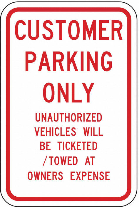 Customer Parking Sign 24 x 18 