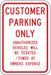 Customer Parking Sign 24 x 18 