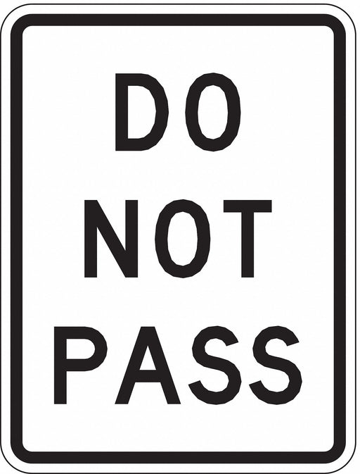 Traffic Sign 24 in x 18 in White