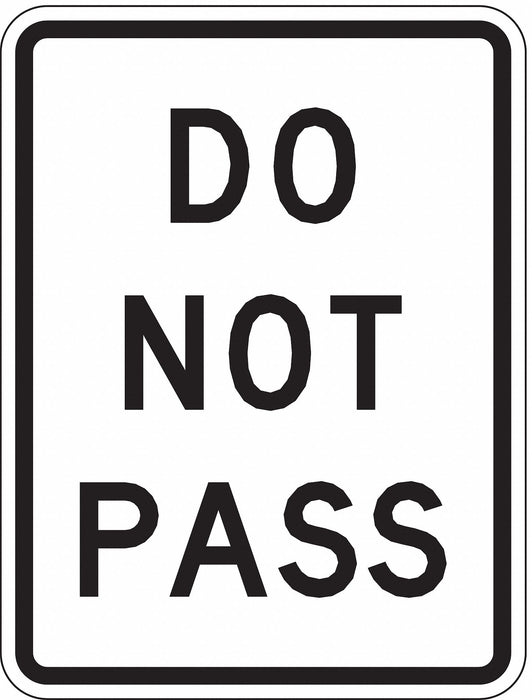 Traffic Sign 24 in x 18 in White