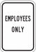 Rflctv Employee Visitor Sign 18x12in Alu