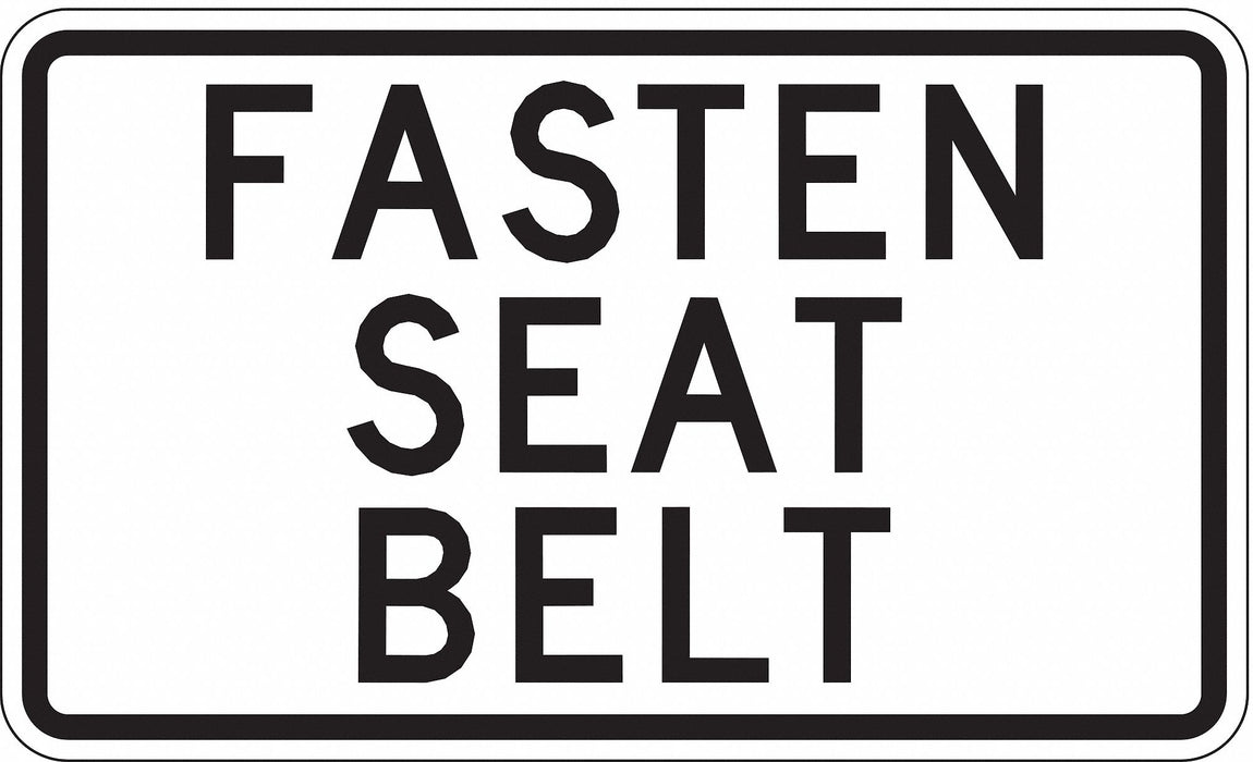 Traffic Sign 12 in x 18 in White