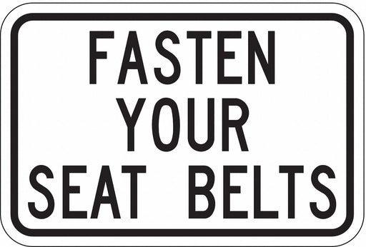 Traffic Sign 12 in x 18 in White