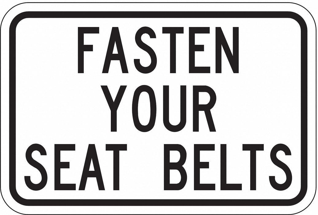 Traffic Sign 12 in x 18 in White