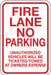 Fire Lane No Parking Sign 18 x 12 
