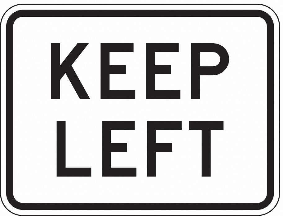Traffic Sign 18 in x 24 in White