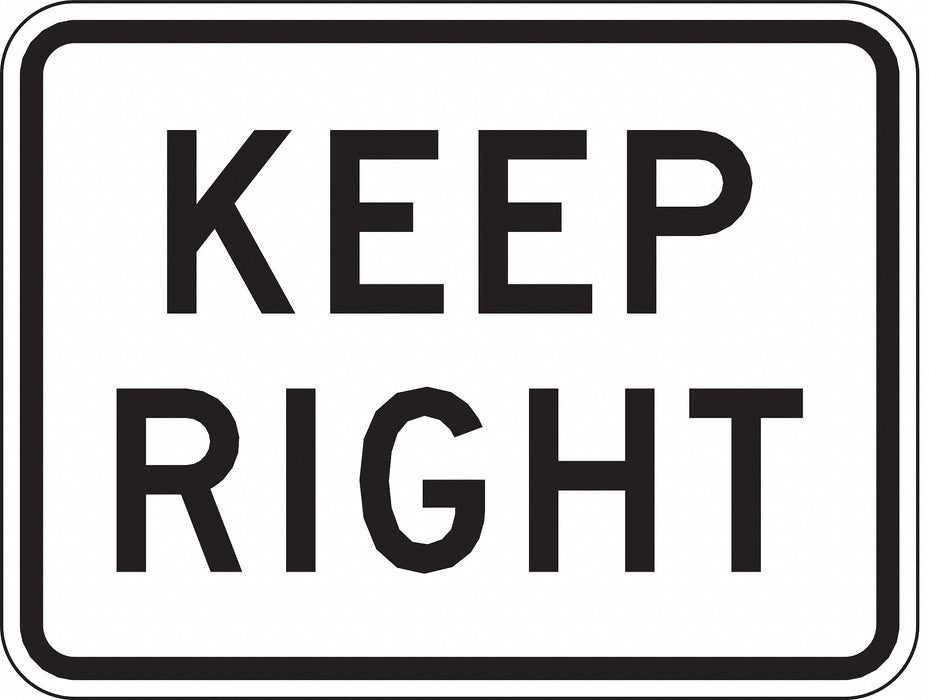 Traffic Sign 18 in x 24 in White