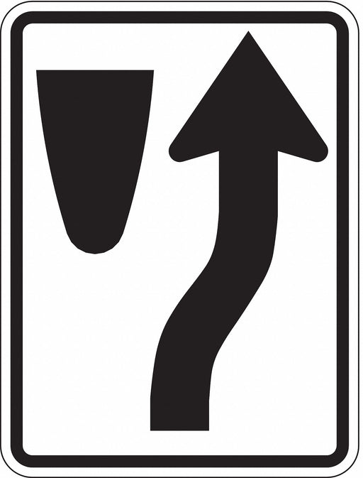 Keep Right Traffic Sign 24 x 18 