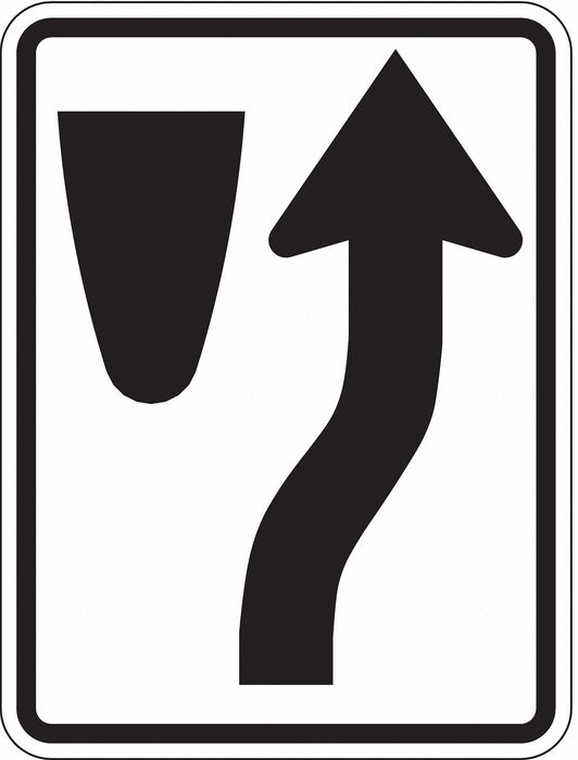 Traffic Sign 24 in x 18 in White