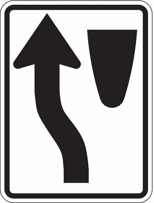 Traffic Sign 24 in x 18 in White