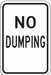 Reflective No Dumping Sign 18x12in Alum