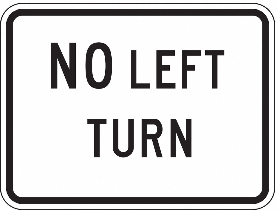 Traffic Sign 18 in x 24 in White